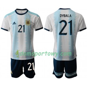 Koszulka Argentyna DYBALA 21 Dziecięcy Domowe Koszulki Piłkarskie Copa América 2019 Krótki Rękaw